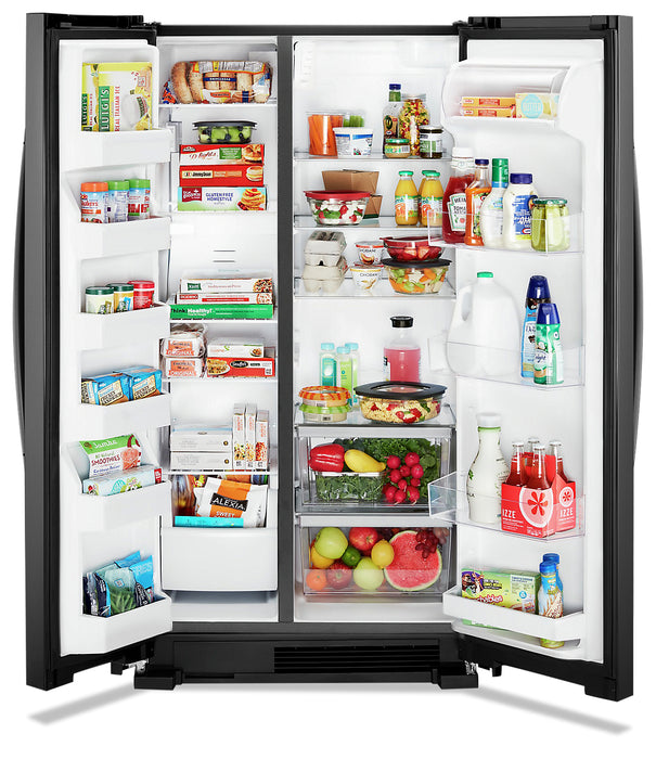 Whirlpool 36\" 25 Cu. Ft. Side-by-Side Refrigerator - Black - WRS315SNHB