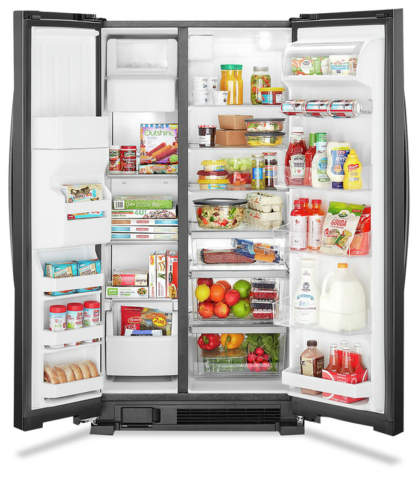 Whirlpool 36\" 25 Cu. Ft. Side-by-Side Refrigerator - Black - WRS325SDHB