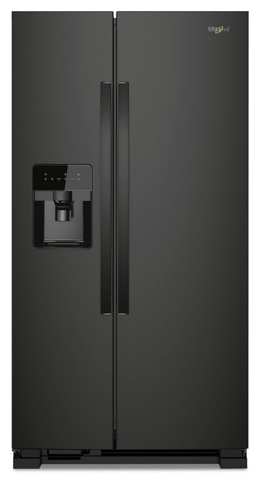 Whirlpool 33\" 21 Cu. Ft. Side-by-Side Refrigerator - Black - WRS331SDHB
