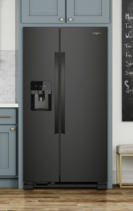 Whirlpool 33\" 21 Cu. Ft. Side-by-Side Refrigerator - Black - WRS331SDHB