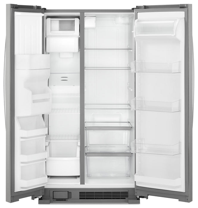 Whirlpool 33\" 21 Cu. Ft. Side-by-Side Refrigerator - Monochromatic Stainless Steel - WRS331SDHM