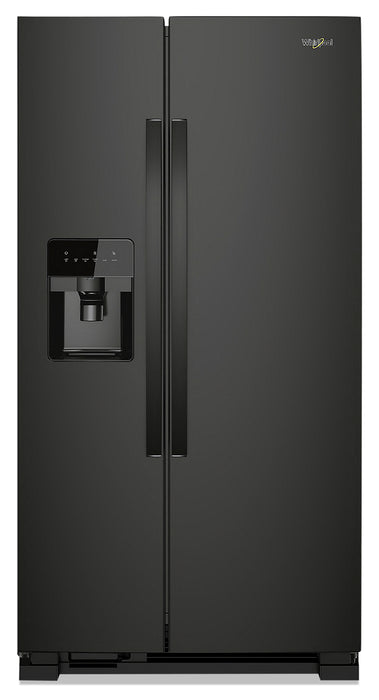 Whirlpool 36\" 25 Cu. Ft. Side-by-Side Refrigerator - Black - WRS335SDHB