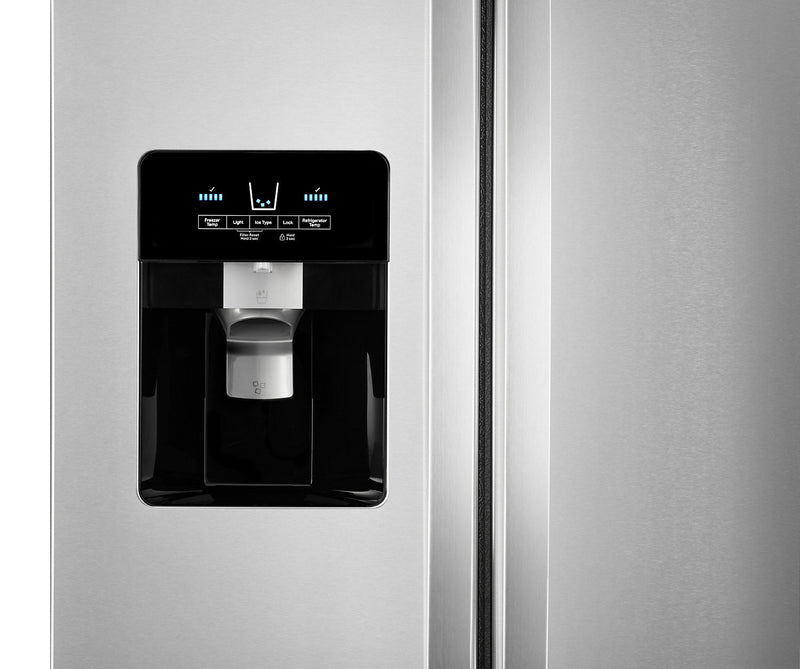 Whirlpool 36\" 25 Cu. Ft. Side-by-Side Refrigerator - Fingerprint Resistant Stainless Steel - WRS555SIHZ