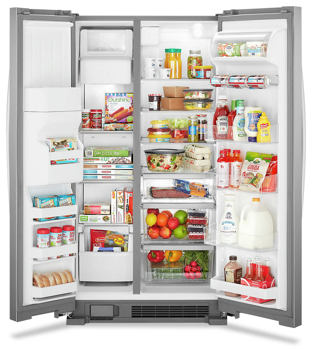 Whirlpool 36\" 25 Cu. Ft. Side-by-Side Refrigerator - Fingerprint Resistant Stainless Steel - WRS555SIHZ