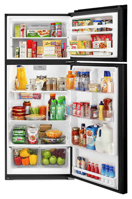 Whirlpool 28\" 18 Cu. Ft. Top-Mount Refrigerator - Black - WRT518SZFB