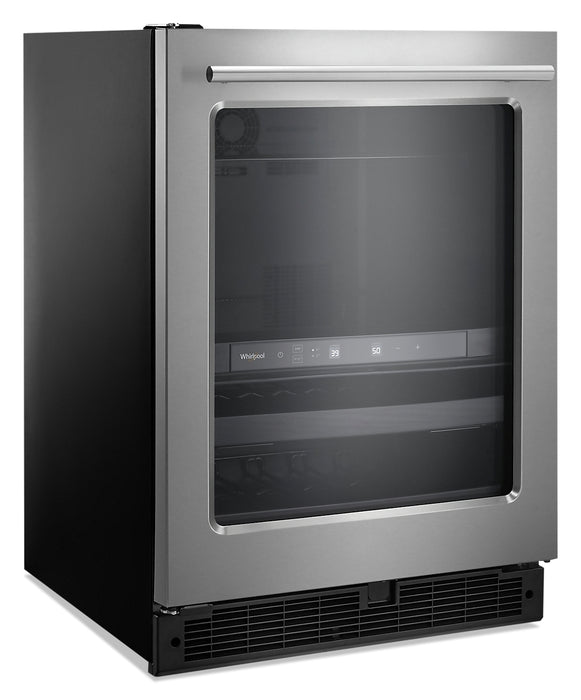Whirlpool 24\" 5.2 Cu. Ft. Undercounter Beverage Refrigerator - Fingerprint Resistant Stainless Steel - WUB35X24HZ