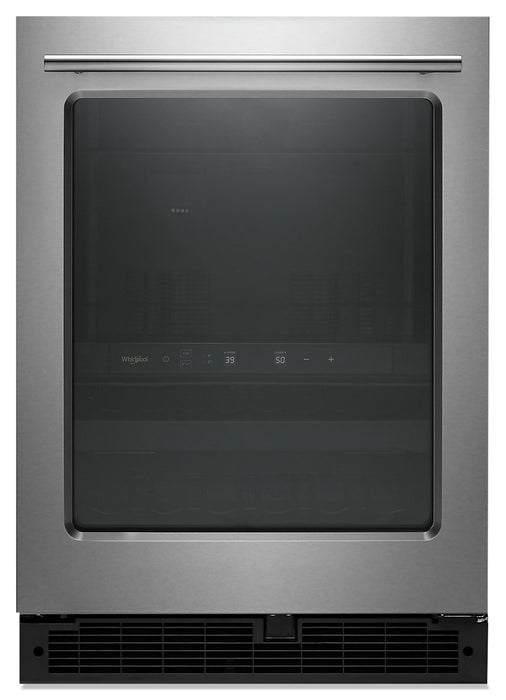 Whirlpool 24\" 5.2 Cu. Ft. Undercounter Beverage Refrigerator - Fingerprint Resistant Stainless Steel - WUB35X24HZ