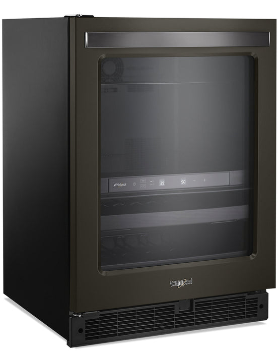 Whirlpool 24\" 5.2 Cu. Ft. Undercounter Wine Refrigerator - Black Stainless - WUB50X24HV