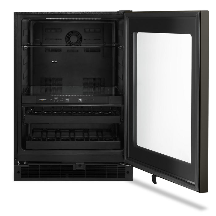 Whirlpool 24\" 5.2 Cu. Ft. Undercounter Wine Refrigerator - Black Stainless - WUB50X24HV