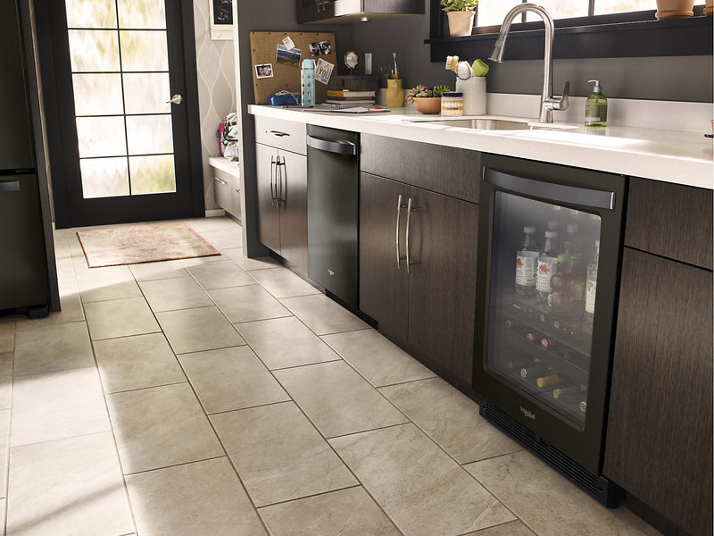 Whirlpool 24\" 5.2 Cu. Ft. Undercounter Wine Refrigerator - Black Stainless - WUB50X24HV