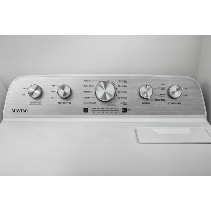 Maytag 7 Cu. Ft. Electric Dryer with Steam - White - YMED5430MW