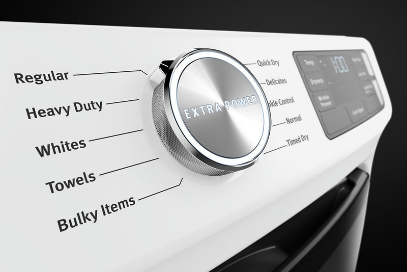 Maytag Front-Load 5.2 Cu. Ft. Washer with Extra Power and 7.3 Cu. Ft. Electric Dryer – White