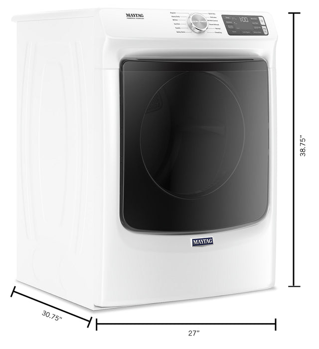 Maytag 7.3 Cu. Ft. Electric Dryer with Steam - White - Stackable - YMED6630HW