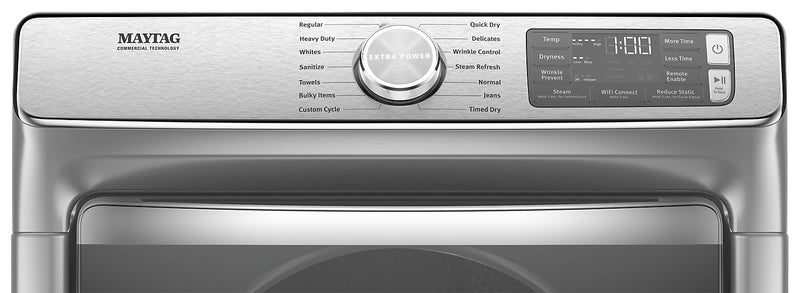 Maytag 7.3 Cu. Ft. Smart Gas Dryer with Steam - Metallic Slate - Stackable - MGD8630HC
