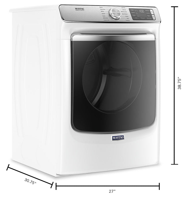 Maytag 7.3 Cu. Ft. Smart Electric Dryer with Steam - White - Stackable - YMED8630HW