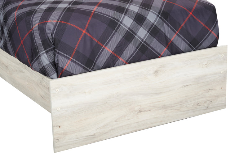 Abby Panel Bed with Headboard & Frame for Kids, LED, USB, White - Twin Size