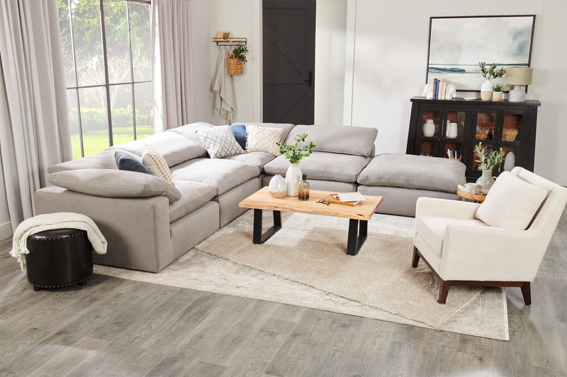 Agra 45\" Rustic Coffee Table - Brown and Black with Iron Legs