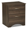 Aida Bedside 2-Drawer Nightstand, 19.2\"W x 22.2\"H, Made in Canada - Brown