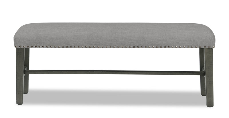 Alto Dining Bench with Linen-Look Fabric, 46\"W - Grey