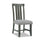 ["Alto Dining Chair with Linen-Look Fabric, Slat-Back - Grey"]