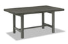 ["Alto Dining Table with 65-83\"W Extension, Trestle Base - Grey"]