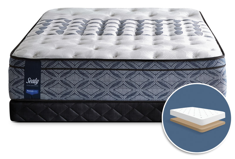 Sealy Posturepedic Performance Plus Lindfield Firm Euro-Top Low-Profile Full Mattress Set