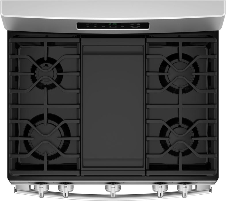 GE 5 Cu. Ft. Gas Range with Steam Clean and 5 Burners - Stainless Steel - JCGBS66SEKSS