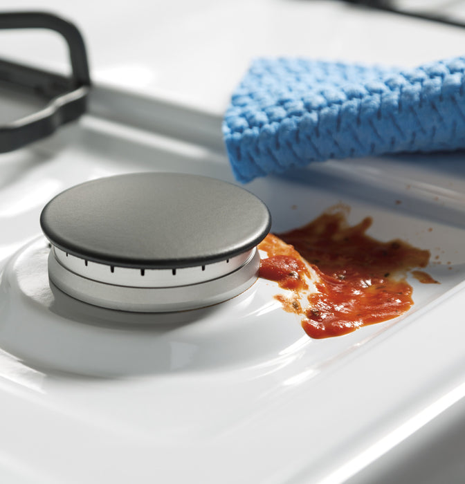 GE 4.8 Cu. Ft. Gas Range with Precise Simmer Burner and Sealed Cooktop Burner - White - JCGBS60DEKWW