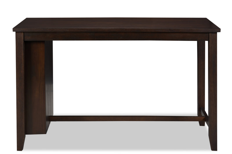 Astoria Counter-Height Dining Table with Built-in Shelves, 60\"W - Brown