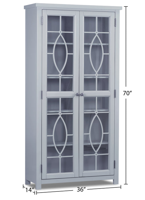 Athena 36\" Curio Cabinet - Grey