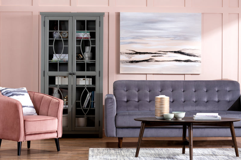 Athena 36\" Curio Cabinet - Grey