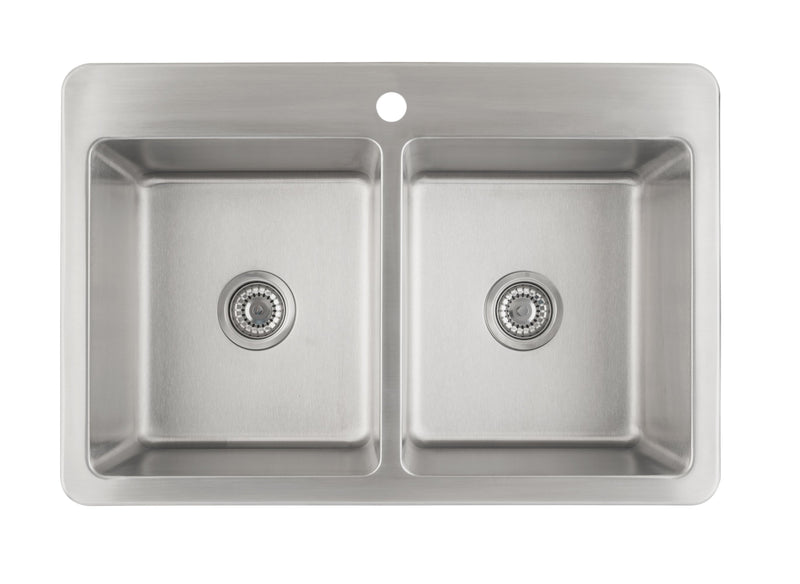 Ancona Valencia Series 33\" 50/50 Dual Mount Kitchen Sink - AN-3335