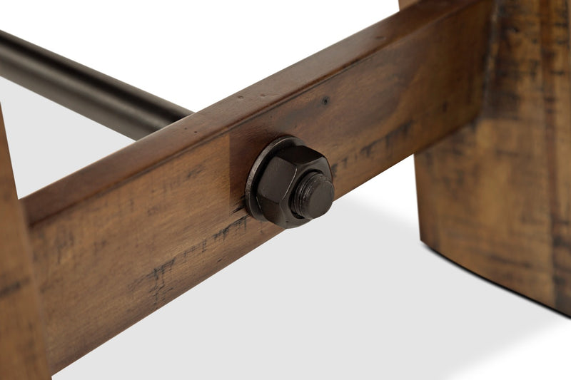 Galeveston 50\" Rustic Sofa Table with Storage and Shelf - Brown Woodgrain Wood