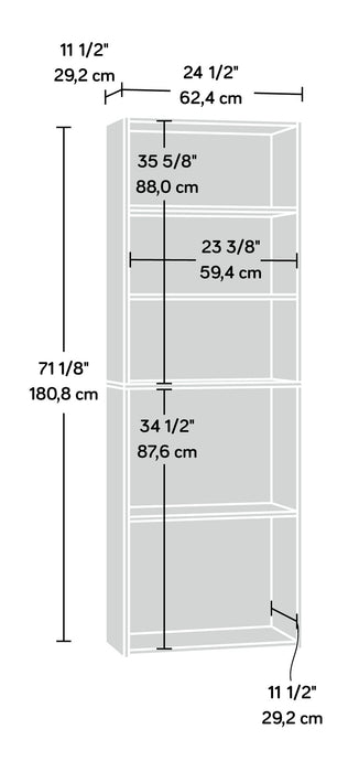 Boston 24.75\" 5-Shelf Bookcase - Highl& Oak