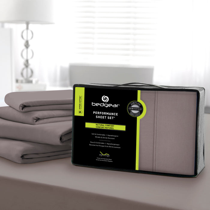 BEDGEAR Hyper-Cotton™ 3-Piece Twin XL Sheet Set - Grey