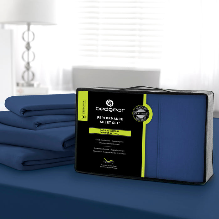 BEDGEAR Hyper-Cotton™ 4-Piece King Sheet Set - Navy