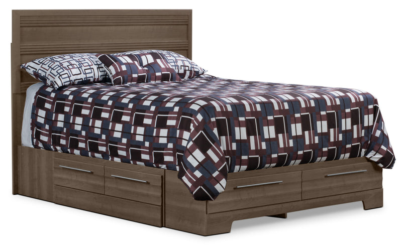 Olivia 4-Piece Full Storage Bed and Chest Package – Grey