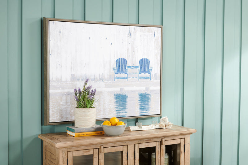 Acrylic Blue Chairs - 32\" x 42\"