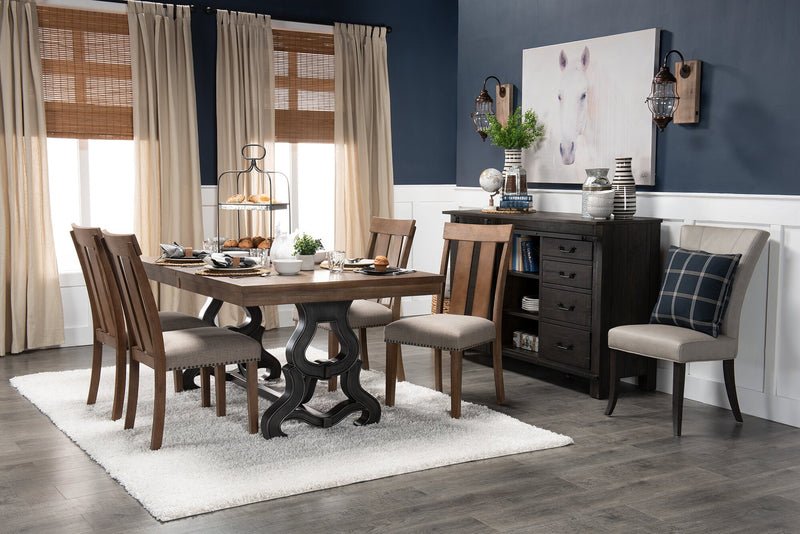 Bree Dining Chair with Vegan Leather Fabric - Taupe