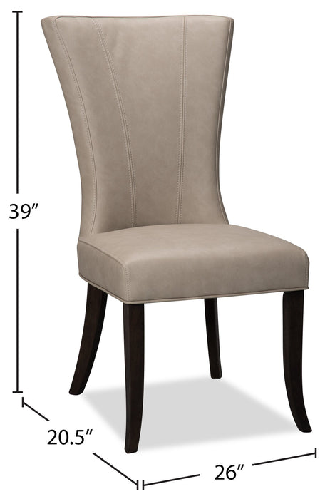 Bree Dining Chair with Vegan Leather Fabric - Taupe