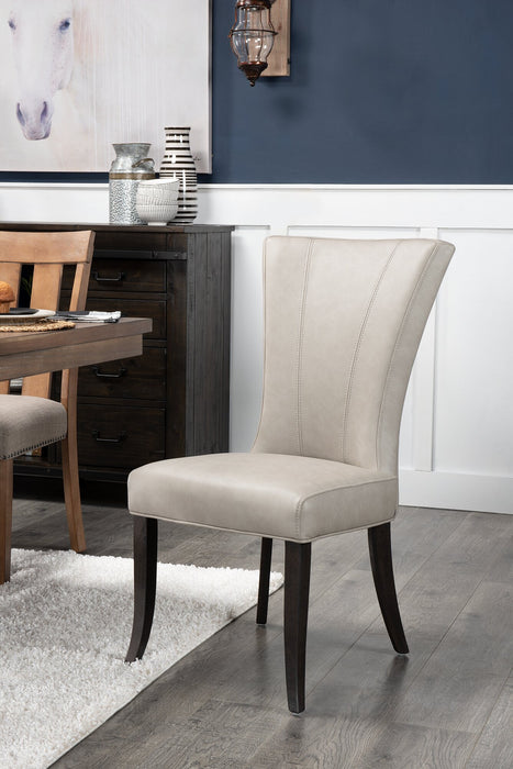 Bree Dining Chair with Vegan Leather Fabric - Taupe