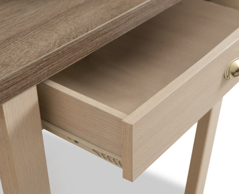 Arika 31\" Modern End Table with Storage and Shelf - Ivory 