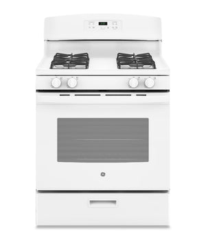 GE 4.8 Cu. Ft. Gas Range with Precise Simmer Burner and Sealed Cooktop Burner - White - JCGBS60DEKWW