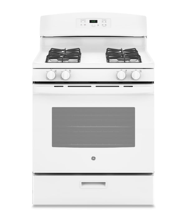 GE 4.8 Cu. Ft. Gas Range with Precise Simmer Burner and Sealed Cooktop Burner - White - JCGBS60DEKWW