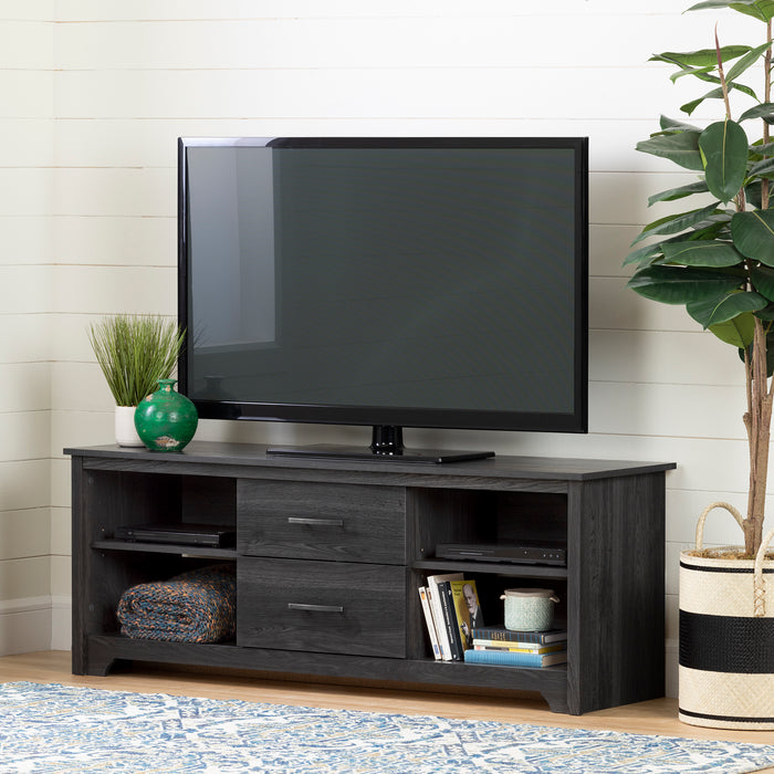 Fusion 60\" TV Stand With Drawers - Grey Oak