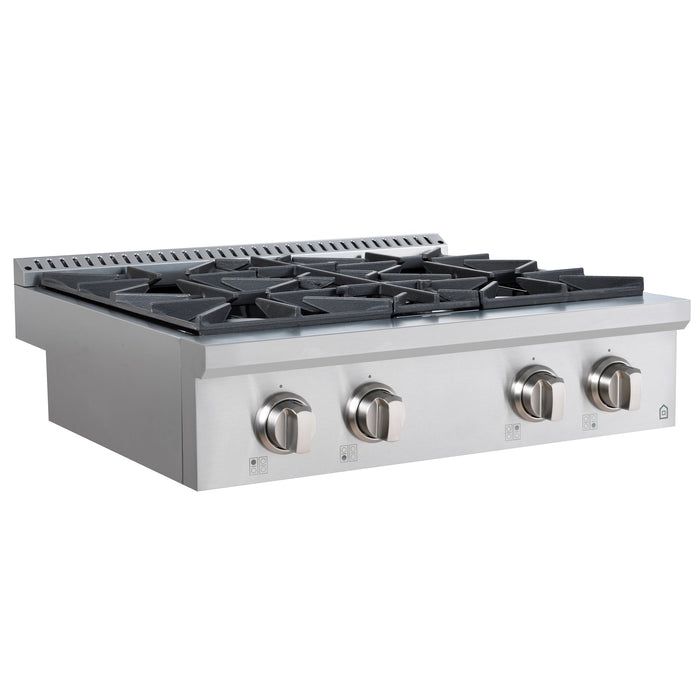 Ancona 30\" Commercial Style Slide-In Gas Cooktop - AN-2160