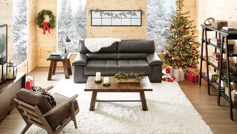 Calistoga 72\" 3-Shelf Open Ladder Bookcase - Weathered Charcoal