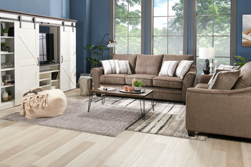 Casey 16\" Rustic Chairside Table with Storage and Shelf - Brown Wood