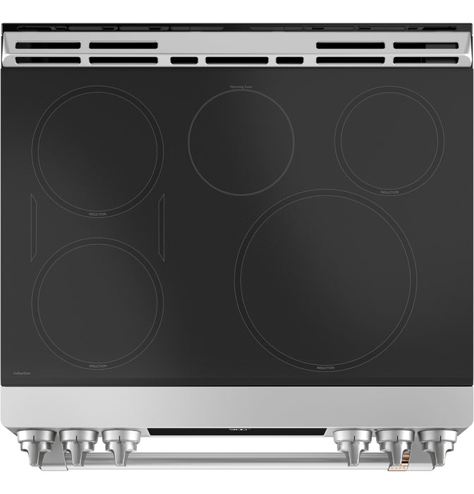 Cafe 5.7 Cu. Ft. Smart Induction Range with True European Convection and Self Clean Racks - Stainless Steel - CCHS900P2MS1