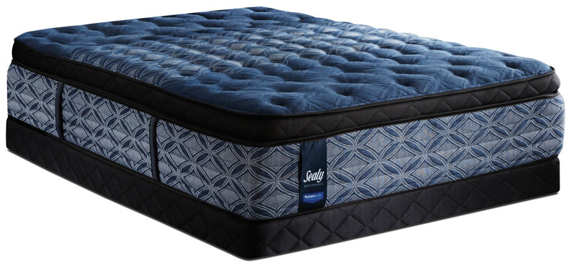 Sealy Posturepedic Plus Mornington Medium Euro Pillow-Top Low-Profile Split Queen Mattress Set